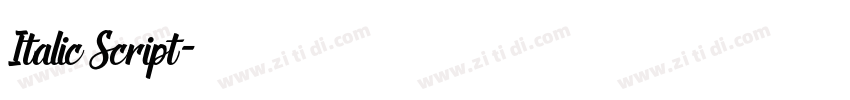 Italic Script字体转换